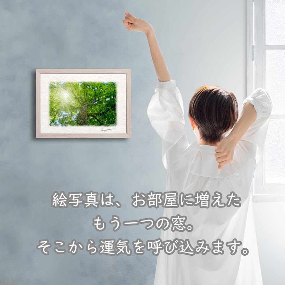 Amazon.co.jp: Natural Memories 玄関に飾ると運気が上がる絵画 和紙の